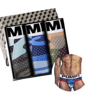 CMENIN PUMP 3Pcs New Cotton Mens Panties Briefs Men Underpants Low Waist Slip Jockstrap Underwear Man Brief Underware QMBriefs
