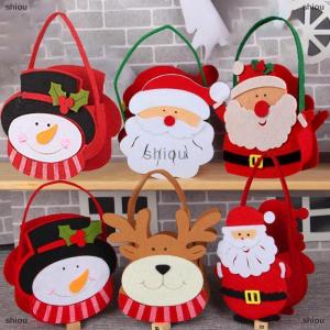 [COD] shiou Cảm thấy giáng sinh túi quà tặng sáng tạo Santa Claus Sack Quà Tặng Quà Tặng Pouch Cây giáng sinh kẹo Túi Quà Tặng Túi Xmas trang trí nội thất