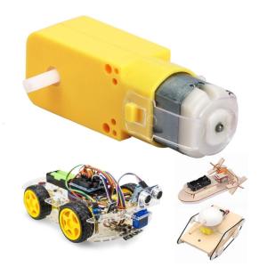4Pcs 3V Ratio 1:48 Shaft Geared Motor Double Shaft Gearboxes Motor Intelligent Car Robot Toys Motor Easy to Use