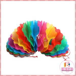 BIBLIO Rainbow Compression Flower Garland Birthday Party New Year Festival Christmas Decorate Fun Game Gifts