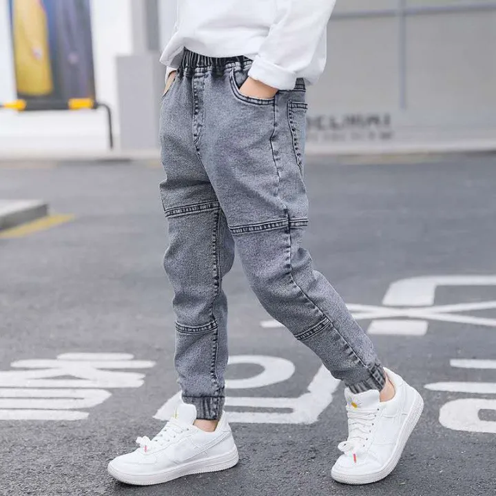 IENENS Kids Boys Jeans Clothes Children Wears Casual Pants Spring