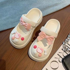 AOKANG phong cách mới Giày tổ ong Nữ đế dày không Dép lê trơn trượt Nữ đồ mặc ngoài phim hoạt hình dễ thương Xăng-đan và dép baotou