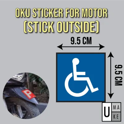 OKU sign sticker OKU car sign OKU Windscreen Sticker