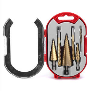 ISI 12 PCS 4-32MM Mata Bor Multi Step Pagoda Tangga Payung Drill Bits Size Ukuran Ragam Ukuran mata bor pagoda plus mata bor gergaji titanium step drill and Saw drill set 6 pcs 3 pcs