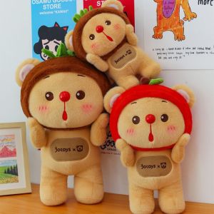 XUECHUANGYING Funny OYO Bear Cub Fruit Plush Toy Lifelike Simulation Bear Plush Throw Pillow Animal Doll Pillow 35cm Bear Cub Fruit Plush Doll Children Toys