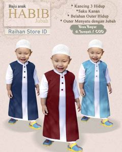 \\\"Raihan Store\\\" Baju Koko Anak Laki Laki Model Jubah Habib Terbaru 2021 / Kurta / Setelan Anak / Baju Taqwa Anak / Baju Gamis Anak / Baju Muslim Anak Laki Laki / Jubah Anak / Baju Ngaji / Stelan Anak Pria / Cowok Umur Usia 1 Sampai 14 Tahun