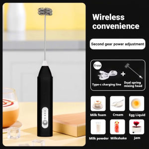 Handheld Rechargeable Coffee Frother Milk Frother Electric Mixer Egg Beater Suitable for Coffee Mini Frother Three Speed ​​Micro Electric - Electric Egg Mixer Easy to Whisk Cream Drinking Coffee Blender USB Available