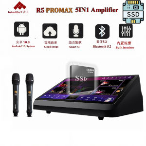 InAndon Karaoke playerR5PROMAX 5IN1 Mixing amplifierk 15.6 IPS touch screen500G SSD(固態硬盤)Android 10 dual system，YouTube  online Multi-Language songsCloud download
