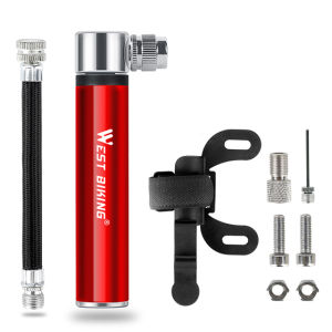 WEST BIKING Bicycle Air Pump Portable Mini Alloy Air Pump For Bike Schrader and Presta Valve Bike Accessories