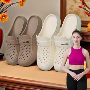[Free Shipping] WomenS Summer Soft-Soled Non-Slip Casual Versatile High-End Lightweight Outdoor Half-Slippers With Holes