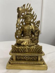 Tượng bất động minh vương bằng đồng phong thủy cao 22cm DxRxC 12x8x22cm nặng 1kg