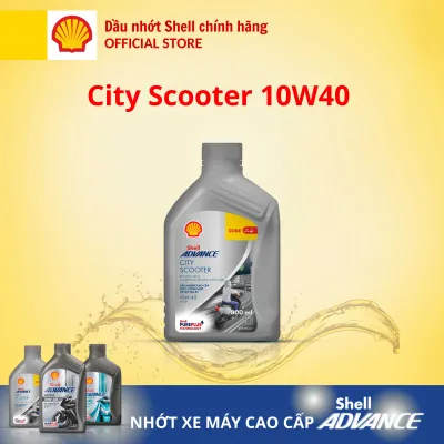 [Xe ga 0.8L] Dầu nhớt xe máy cao cấp 4T Shell Advance CITY SCOOTER 10W40 SP 0.8L
