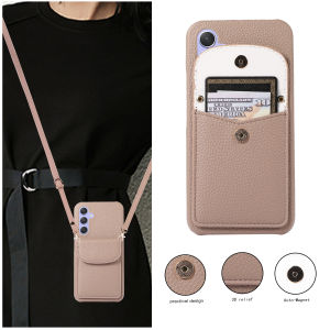 Ốp Cho Samsung Galaxy S23 Ultra S22 Ultra Plus A13 A22 A33 A53 A54 Ốp Ví Da Khe Cắm Thẻ Ốp Dây Đeo Chéo Dây Dây Đeo Cổ Có Thể Tháo Rời