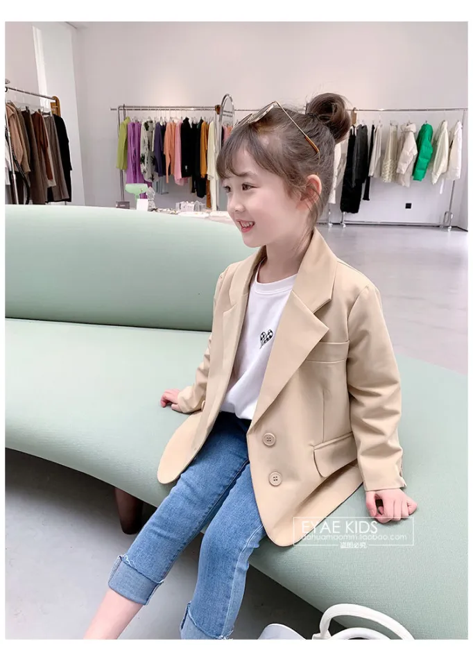 Available 3 12 Years Girls Suit Solid Casual Button Blazer 2024 Spring Kids Jacket for Girls Korean Style Children s Clothing 7 8 9 10 11 Lazada