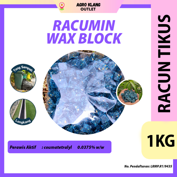 Bayer Racumin Wax Block 1KG Racun Tikus Berkesan - Sesuai untuk Kilang ...