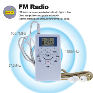 Máy radio mini bỏ túi Dual Channel LCD Stereo - Home and Garden