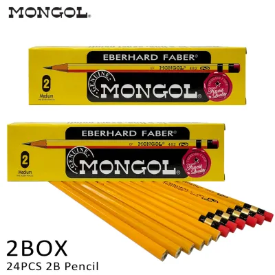 36pcs/3box Mongol Pencil No. 2(Medium) Mongol Fine Pencil Point with Soft Eraser School Supplies