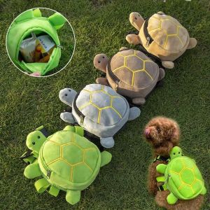 SWEET Soft Turtle Shape Dog Backpack Portable Cartoon Puppy School Bag Travel Pack Large Capacity Pet Carrier Bag for Small Medium Dogs