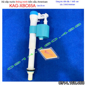 Cụm phao cấp nước bồn cầu KAG-XBC65A cao 25cm - 27cm cột cấp nước cho xí bệt 2 khối cao nhựa 100% lắp vừa 99% các loại