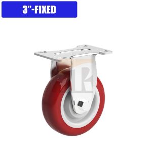 Caster Wheel Plate Fixed / Swivel / Brake Smooth And Wear-Resistant Casters (Locked/Unlocked)