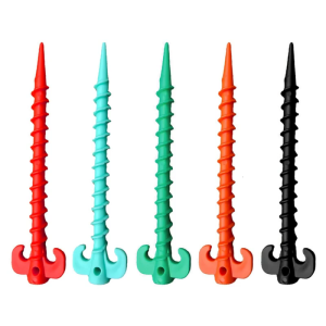 10Pcs Heavy Duty Tent Nails Tent Stakes Pegs Plastic Pegs Ground Tent Hard Ground Pegs Screw in Tent Pegs for Camping