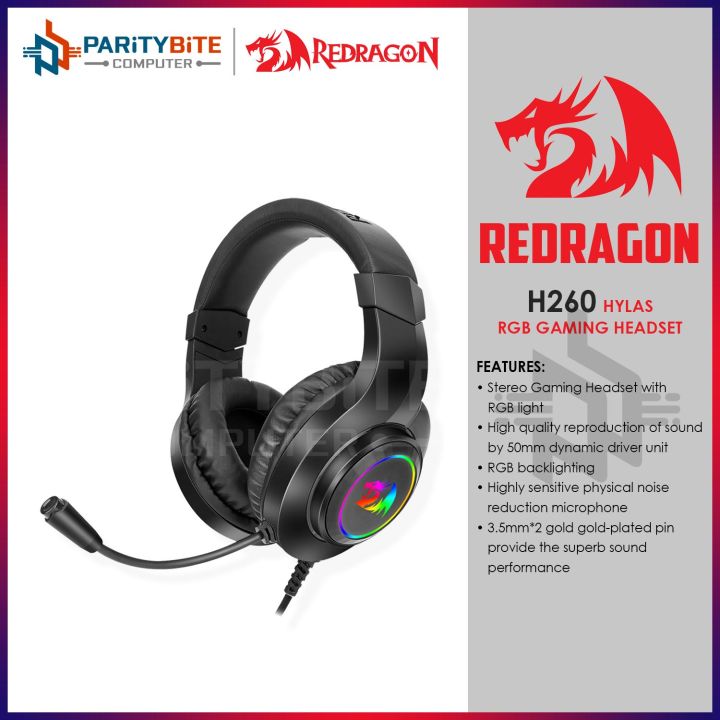 Auricular Gamer Headset Pc Redragon Hylas + Microfono Rgb