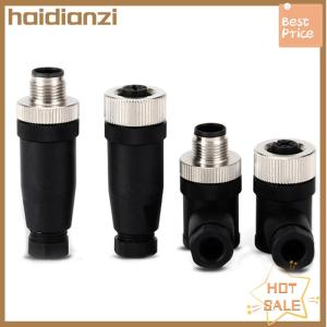 haidianzi 1Pc M12 sensor connector 3 4 5 pin male female straight right angle plug