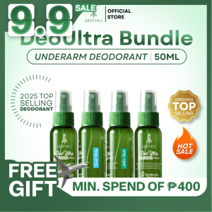 [ DEOULTRA SPRAY DEODORANT BUNDLE ] Greenika DeoUltra Spray All Scent 4pc Bundle 5X Underarm Whitening Spray Scented and Unscented Fast Dark Spot Remover & Deodorant for Dark Underarms Armpit Whitening Skin Whitening Deo Spray for Women & Men