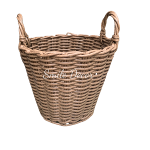 Giỏ Đựng Quần Áo Giả Mây Tre Có Nắp Smile Decor - Chất Liệu Cao Cấp Dễ Vệ Sinh Tương Thích Mọi Phòng