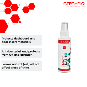 Gtechniq C6 Matt Dash Antibacterial Interior Coating for Plastic Vinyl and Rubber 100ml
