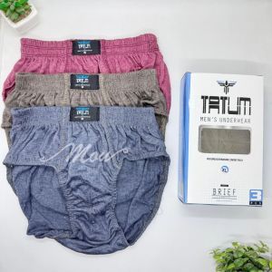 TATUM Celana Dalam pria Dewasa Bahan Katun ISI 3PCS / CD Daleman Cowok Sempak Laki Laki Murah Katun