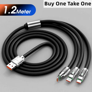 Buy One Take One 3 in 1 Charging Cable 120W 6A Super Fast Charger USB Protecetion For Ios Micro Type-C