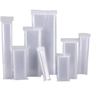 100PCS Thick Clear Plastic Ziplock Packaging Bag Resealable Remote Control Snack Coffee Mascara Hair Bundle Wigs Long PE Pouches2026