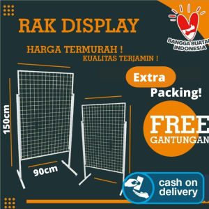 [Ekstra Packing] Rak Mundo Berdiri Set Kaki Ukuran 90x150cm Free Gantungan Tebal