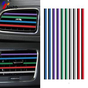 10 pcs U Shape Chrome Styling Moulding Car Air Vent Trim Strip Air Conditioner Outlet Grille Decoration Car-styling