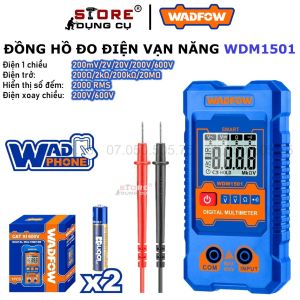 Đồng hồ đo điện vạn năng WADFOW WDM1501 có chức năng auto 2000 số đếm đồng hồ điện tử vạn năng đo điện áp ampe điện trở diode