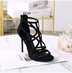 รองเท้าแตะสตรี แพลตฟอร์มกันน้ำ สายรัดชิ้นเดียว ส้นกริช