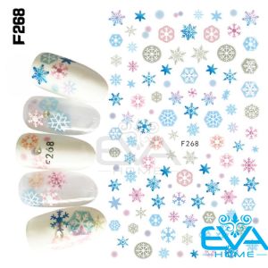 Decal Dán Móng Tay 3D Nail Sticker Tráng Trí Hoạ Tiết Bông Tuyết F268