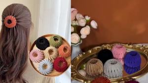 Bird Nest Magic Hair Clip - Expandable Hair Bun Maker Hair Accessories for Women Ponytail Holder Hair Bun Clip for Thin Thick Fine Curly Hair Plastic Hair Barrettes Hair Scrunchies