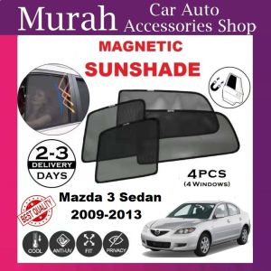 Mazda 3 Sedan 2009-2013 Strong Magnetic Sunshade 【4 pcs】
