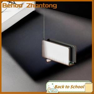 Behoo 2Pcs Pivot Hinge Rotation Axis Stainless Steel Wine Cabinet Door Rotating Hinges Clamp Clip Shaft Hidden Hinge Hardware