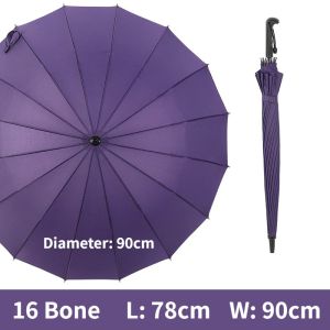 Fashion Colorful Umbrella Outdoor Travel Use Big Umbrella Curved Handle Weather Protection Payung Besar 彩色晴雨伞 JTP1
