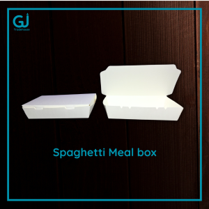 50pcs Meal boxes - Spaghetti box LB1 LB2 LB3 | Large paper Lunch boxes 1 Division 2 Division 3 Division - GJ Tradehouse