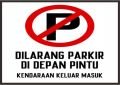 Spanduk Banner Dilarang Buang Sampah Parkir Masuk Bisa Request Desain. 