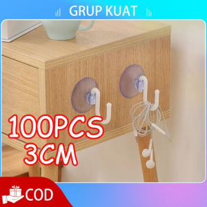 100pcs Kop Kaca 3cm Cop Tempelan Kaca Karet Cop Dop Kop Kaca Tempelan