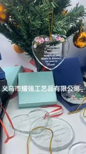 [COD]  New crystal glass heart-shaped pendant 2026 Wedding gifts Christmas glass decorations wholesale