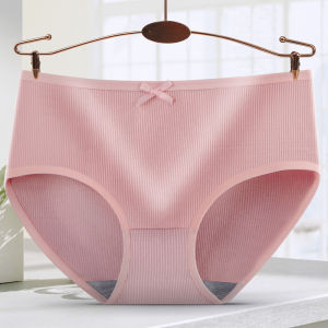OK Bra M-XXL Plus Size Women Fashion Bowknot Mid-Waist Panties Antibacterial Briefs Soft Comfortable Elastic Underwear
