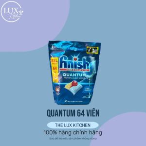 Viên rửa chén bát Finish Quantum túi 64 viên – Hàng nhập khẩu chính hãng 100%
