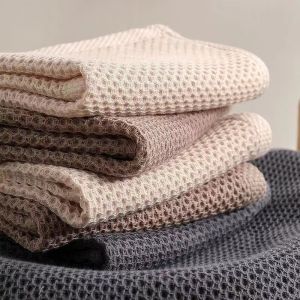 Soft Absorbent Dishcloth Kitchen Dish Rags Honeycomb Breathable Face Wash Towel Household Wash Cloth
