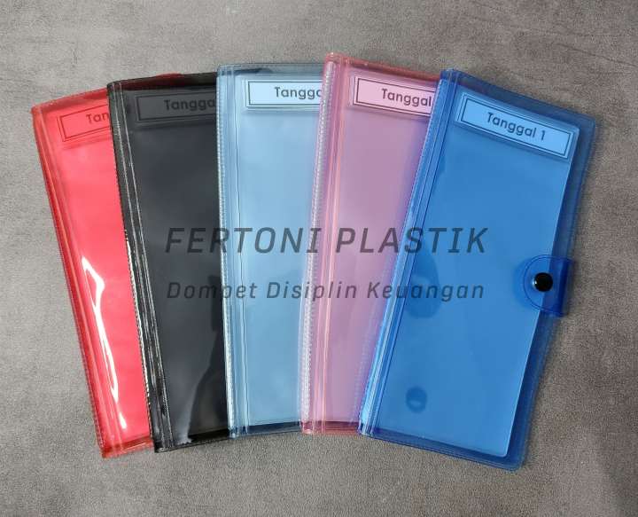 Dompet Disiplin Keuangan Bulanan / Dompet Tabungan Uang Bulanan / Dompet Budgeting Bulanan Transparan 32 Slot